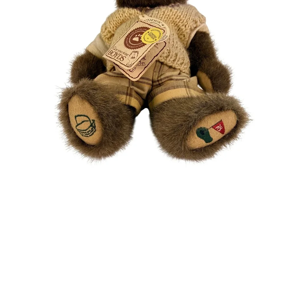 Boyds Bear Woody Puttsalot Longaberger 1992 Limited Edition Golf Plush 10
